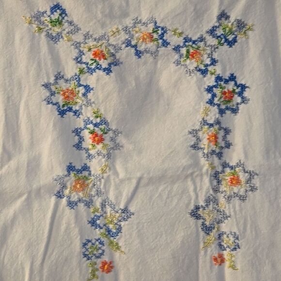 Vintage / Antique Needlepoint Kitchen Towel - Picture 4 of 10